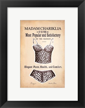 Framed Chariklia&#39;s Lingerie III Print