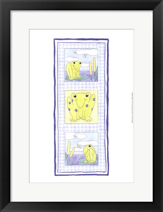 Framed Frog Trio Print