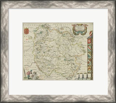 Framed Herefordia Map Print