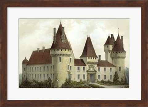 Framed French Chateaux I Print