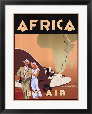 Framed Africa by Air Print
