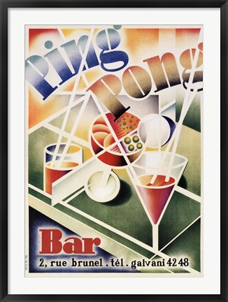 Framed Ping Pong Bar Print