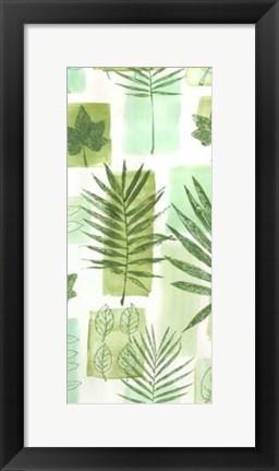 Framed Leaf Impressions V Print