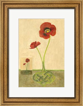 Framed Entwined Poppies Print