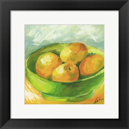 Framed Bowl of Fruit I Print