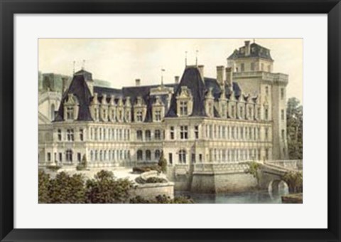 Framed French Chateaux V Print