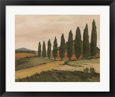 Framed Shady Tuscan Road Print