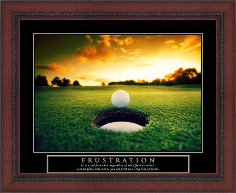 Framed Frustration - Golf Ball Print