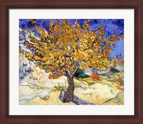 Framed Mulberry Tree in Autumn, c.1889 Print