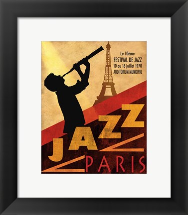 Framed 1970 Jazz in Paris Print