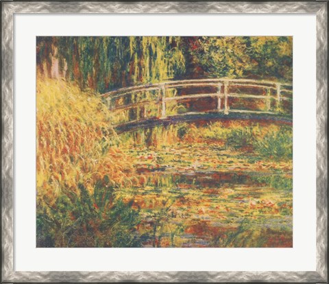 Framed Water Lily Pond - Pink Harmony Print