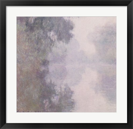 Framed Seine at Giverny, Morning Mists, 1897 Print