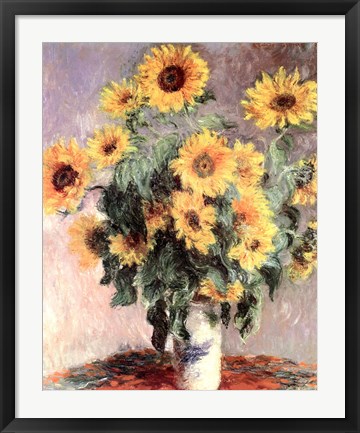 Framed Sunflowers, c.1881 Print