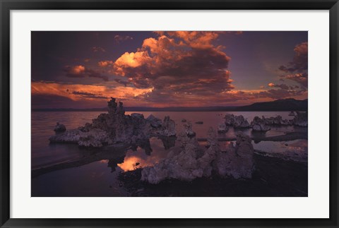 Framed Tufas in Mono Lake, California Print