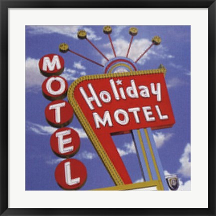 Framed Holiday Motel Print