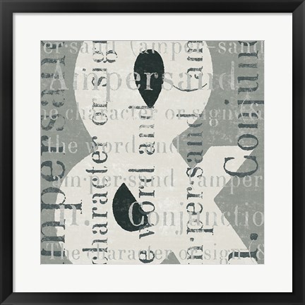 Framed Punctuated Text II Print