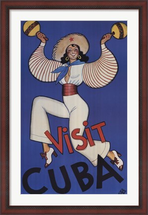 Framed Visit Cuba Print
