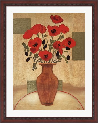 Framed Crimson Poppies Print