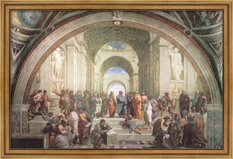 Framed School of Athens, c.1511 Print
