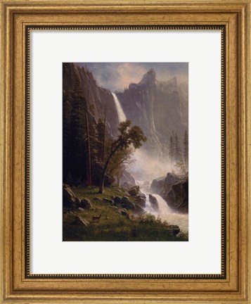 Framed Bridal Veil Falls, Yosemite, ca 1871-73 Print
