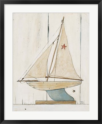 Framed Pond Yacht II Print