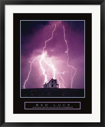 Framed Bad Luck-Lightning Print