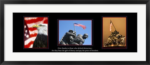 Framed American Soldier Print
