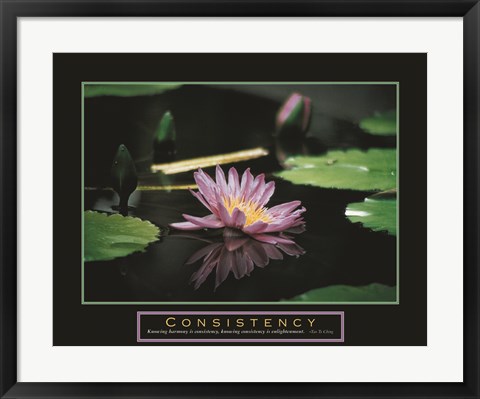 Framed Consistency - Pond Flower Print