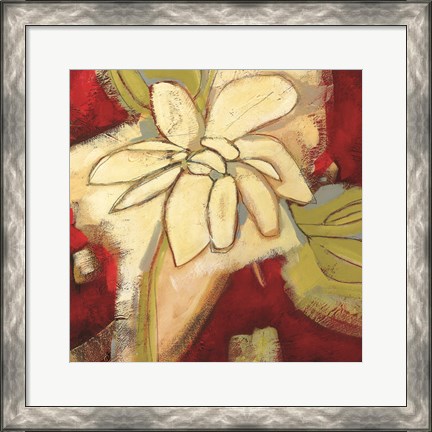 Framed Jungle Gardenia I Print