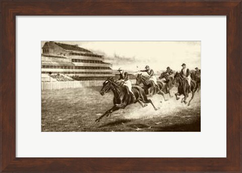 Framed Winning The Derby Print