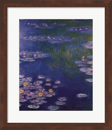 Framed Waterlilies at Giverny Print