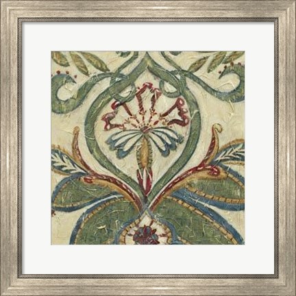Framed Textured Tapestry I Print