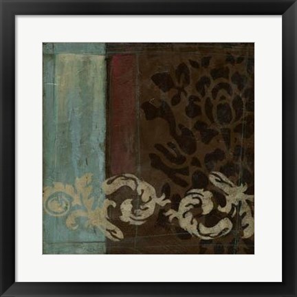 Framed Damask Tapestry II Print