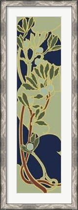 Framed Nouveau Floral Panel I Print