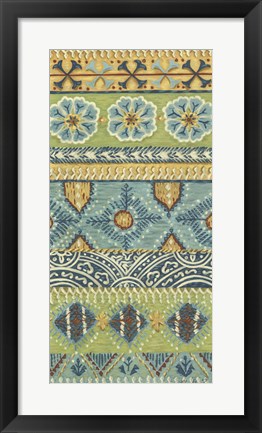 Framed Eastern Embroidery I Print