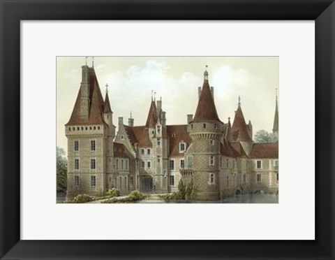 Framed Petite French Chateaux IV Print