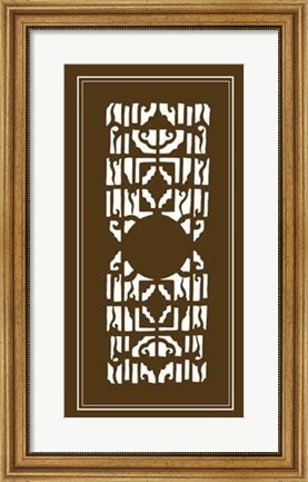 Framed Shoji Screen In Brown I Print