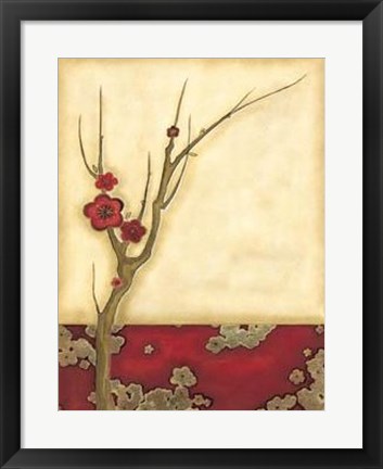 Framed Crimson Branch II Print