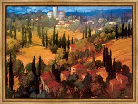 Framed Tuscan Castle Print