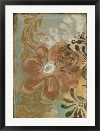 Framed Floral Abstraction I Print