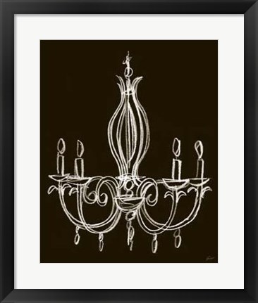 Framed Elegant Chandelier IV Print