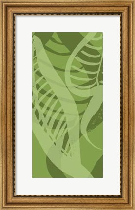 Framed Shades Of Green I Print