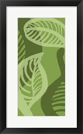 Framed Shades Of Green III Print