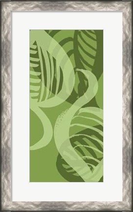 Framed Shades Of Green IV Print