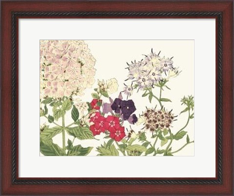 Framed Japanese Flower Garden II Print