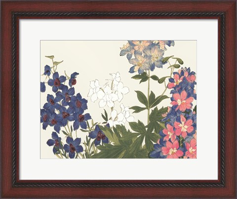 Framed Japanese Flower Garden III Print