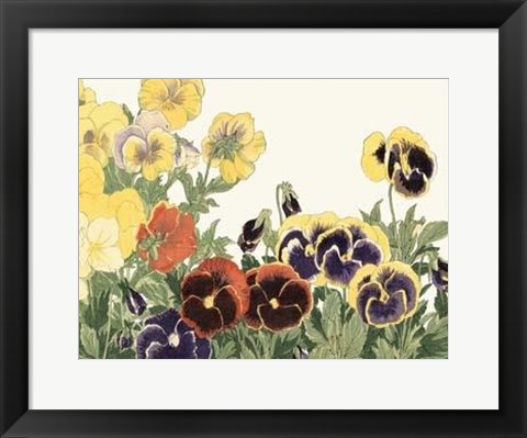 Framed Japanese Flower Garden V Print