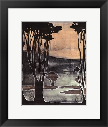 Framed Small Nouveau Trees II Print