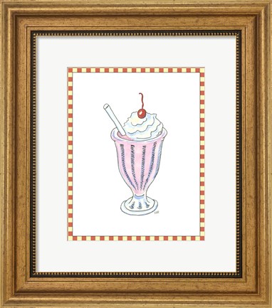 Framed Ice Cream Parlor II Print