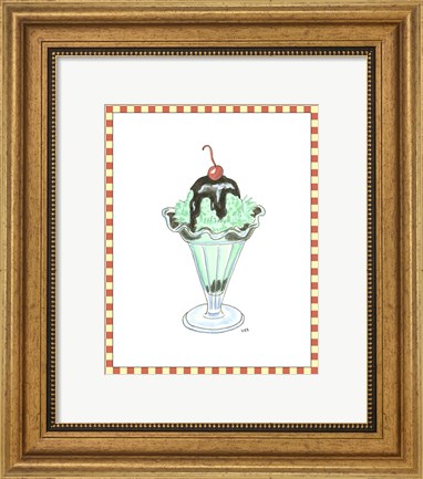 Framed Ice Cream Parlor III Print
